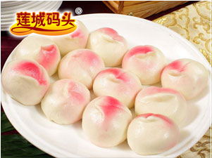 豆沙寿桃包